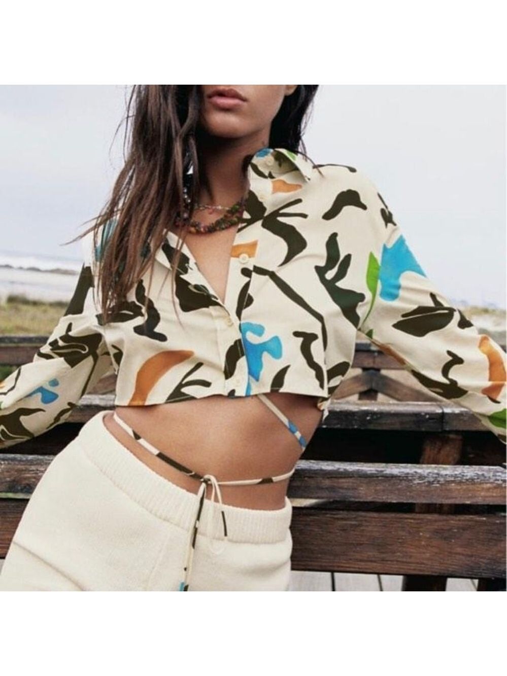 Stylish Tie Waste Crop Top